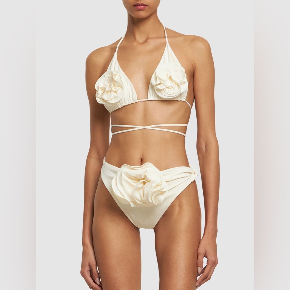 MAGDA BUTRYM Appliquéd bikini top & bottom